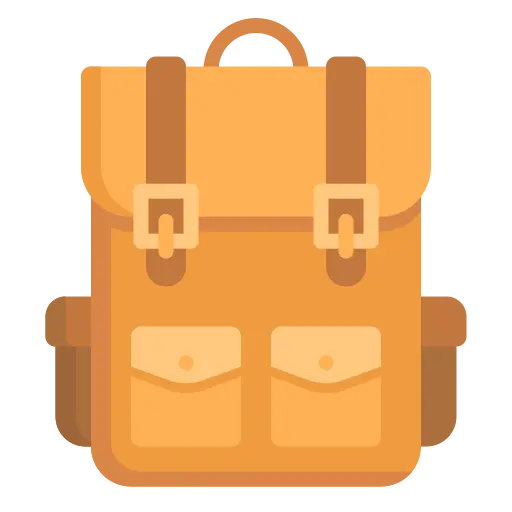 Ikona przedstawiająca klasyczny plecak trekkingowy, symbolizująca przygotowanie do górskich wypraw